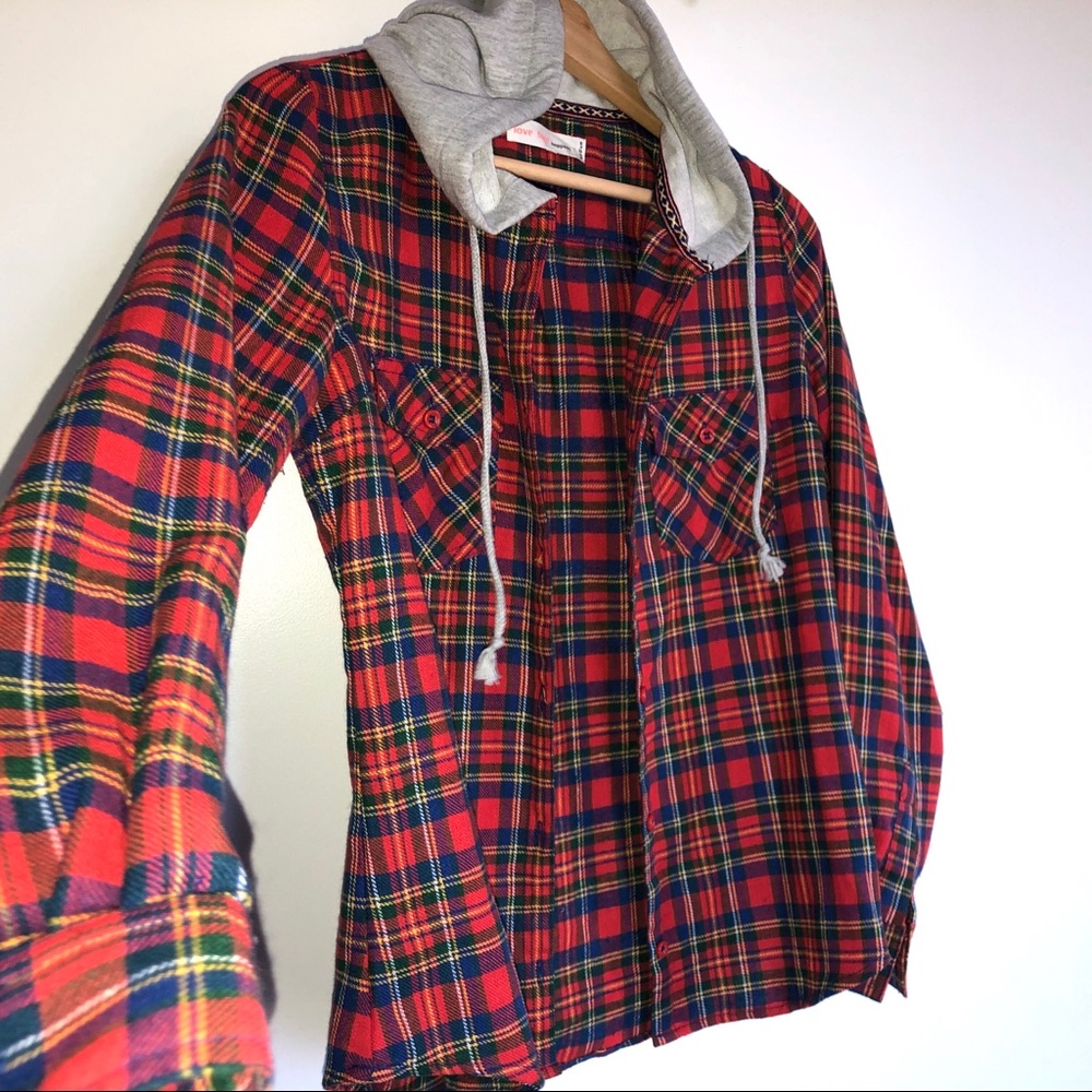Flannel hoodie - Picture 2 of 2